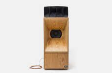 Sleek Wooden Speakers