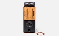 Sleek Wooden Speakers Image 2