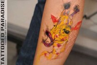 Cartoonish Watercolor Tattoos Image 3