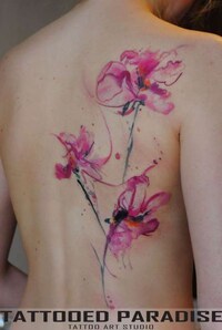 Cartoonish Watercolor Tattoos Image 5
