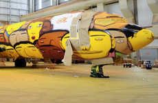 Vibrant Graffiti Planes