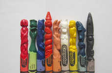 Fantasy Crayon Carvings