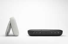 Kickstand-Steadied Speakers