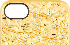 Crinkled Gold Tech Accessories