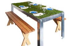 Grassy Picnic Tables