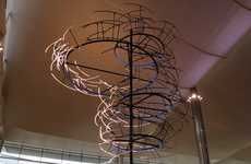 Swirling Light Sculptures