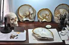 Shell Skull Carvings