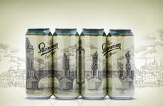 Cityscape Beer Cans