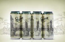 Cityscape Beer Cans