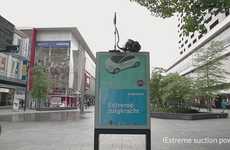 Vacuum-Suctioned Billboards