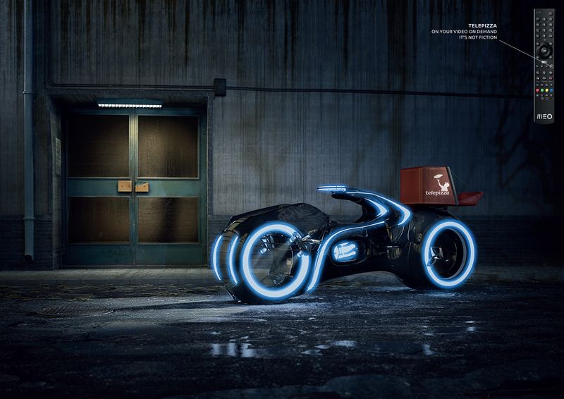 Fictional Motorcycle Delivery Ads