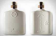 Embossed Ceramic Flasks