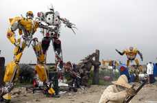 Giant Alien Robot Sculptures