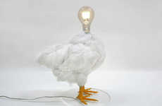 Taxidermy Chicken Lamps