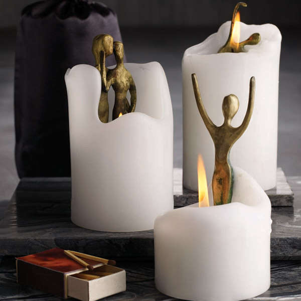 Candles With Hidden Sculptures