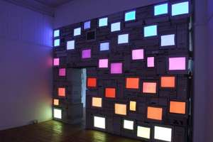 Recycled Monitor Masterpieces: The 'Mauritian Sunset' Wall of Computers