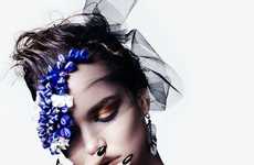 Floral Mesh Headdresses
