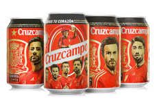 Sporty Soccer Beer Cans