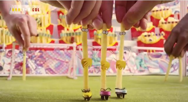 French Fry Football Re-Enactments