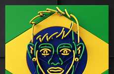 Illuminated Football Fan Art