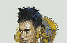 Tattoo-Themed Soccer Illustrations