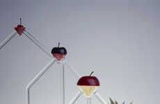 Fruit-Displaying Glass Sculptures