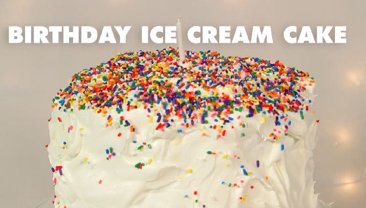 Rainbow Ice Cream Cake