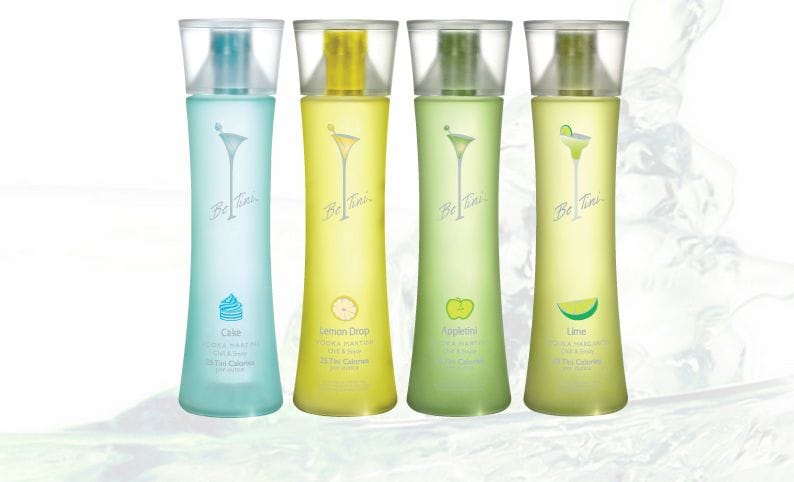 Cup-Integrated Martini Bottles