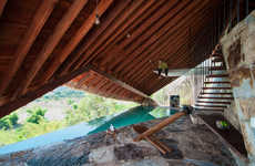 Sloping Tent-Like Architecture