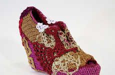 Flowered Crochet Footwear