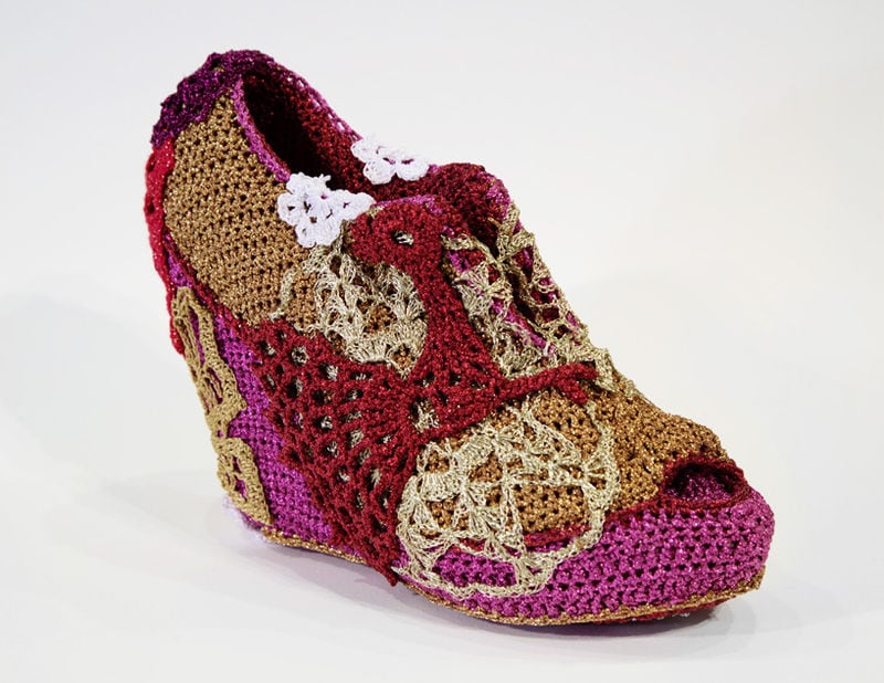 Flowered Crochet Footwear