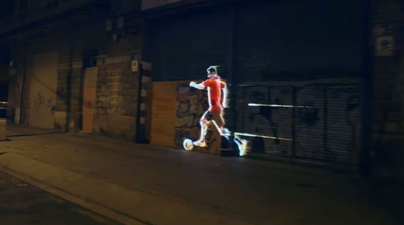 Projection-Mapped Shoe Ads