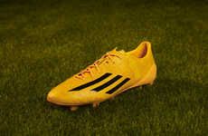 Yellow-Drenched Soccer Boots
