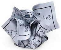 Crumpled Blueprint Paperweights Image 2