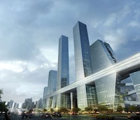 Isolated Island Skyscrapers Image 2
