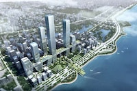 Isolated Island Skyscrapers Image 3