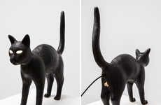 Light-Emitting Cat Sculptures