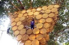 Bamboo-Weaved Treehouses