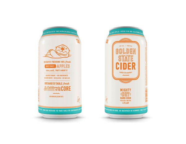 Californian Cider Cans: Golden State Cider's Beverage Packaging is ...