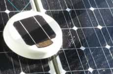 Solar Panel-Scrubbing Robots