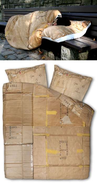 Cardboard-Inspired Bedding