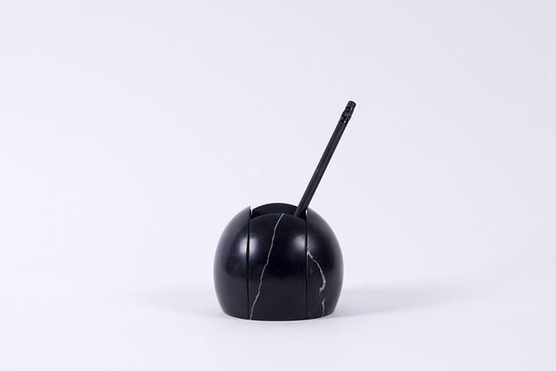 Spherical Marble Pencil Vases