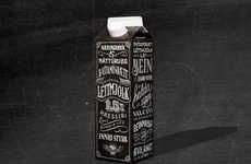 Typographic Milk Cartons