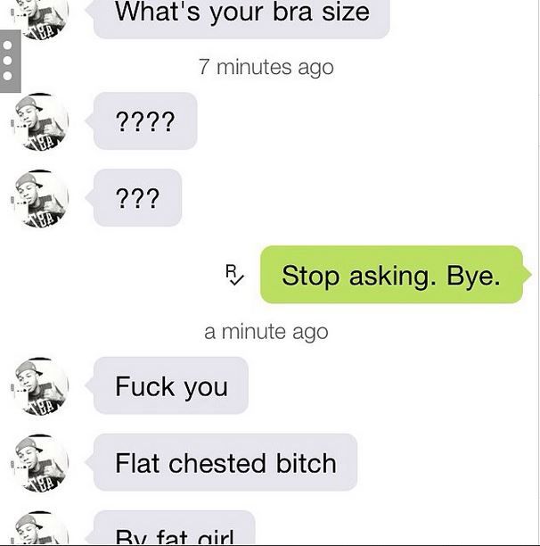 Hostile Online Dating Messages
