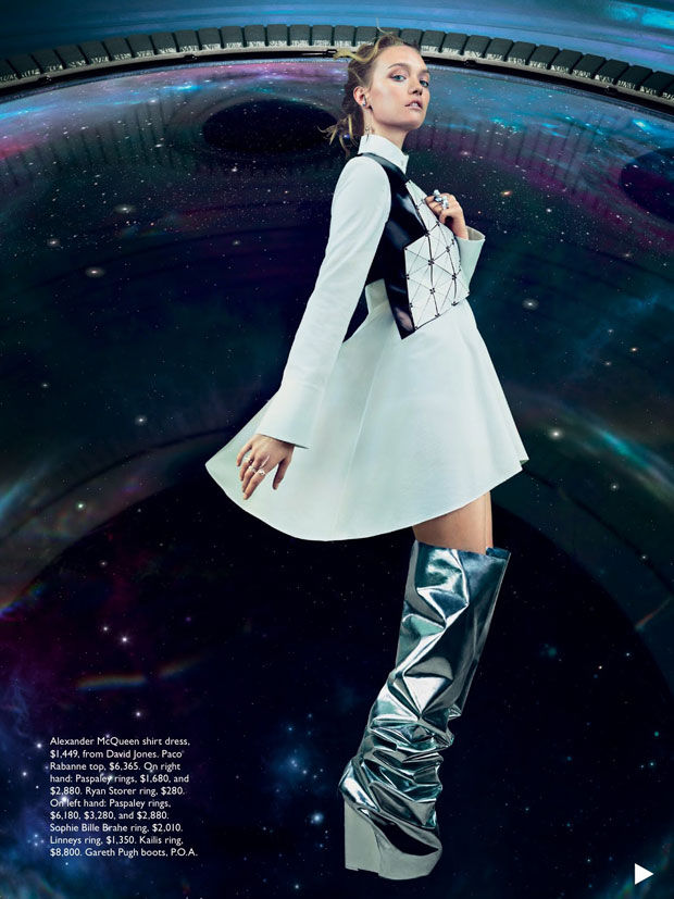 Sci-Fi Supermodel Editorials : gemma ward comeback