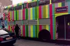 Yarn-Bombed Buses