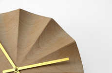 Geometric Beechwood Clocks