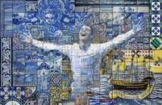 Ornate Soccer Star Mosaics