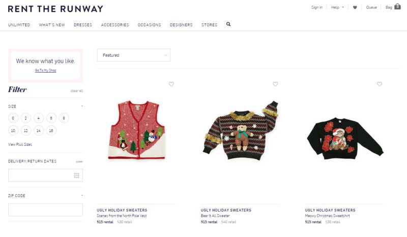 Festive Sweater Rentals