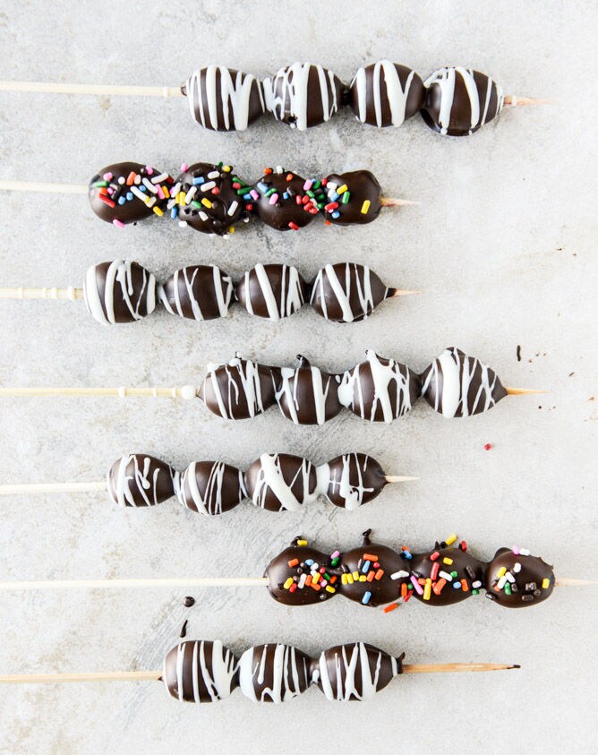 Chocolate-Covered Grape Skewers